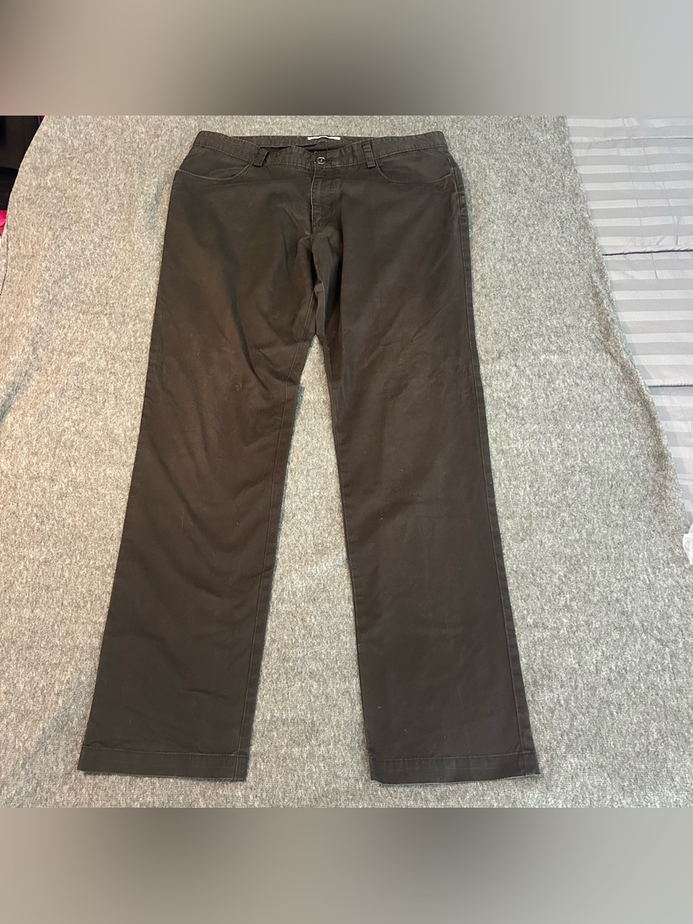 Calvin Klein Pants Mens 34x30 Black Slim Fit Chino Twill Trousers